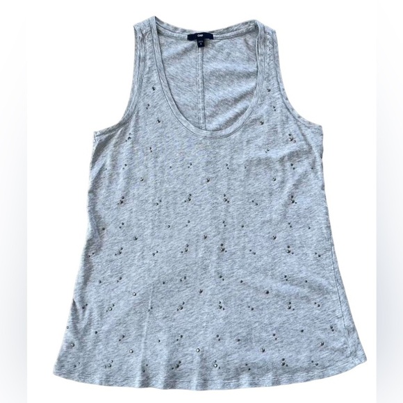 Gap Tank Top Gray with studded detail medium - Picture 1 of 6